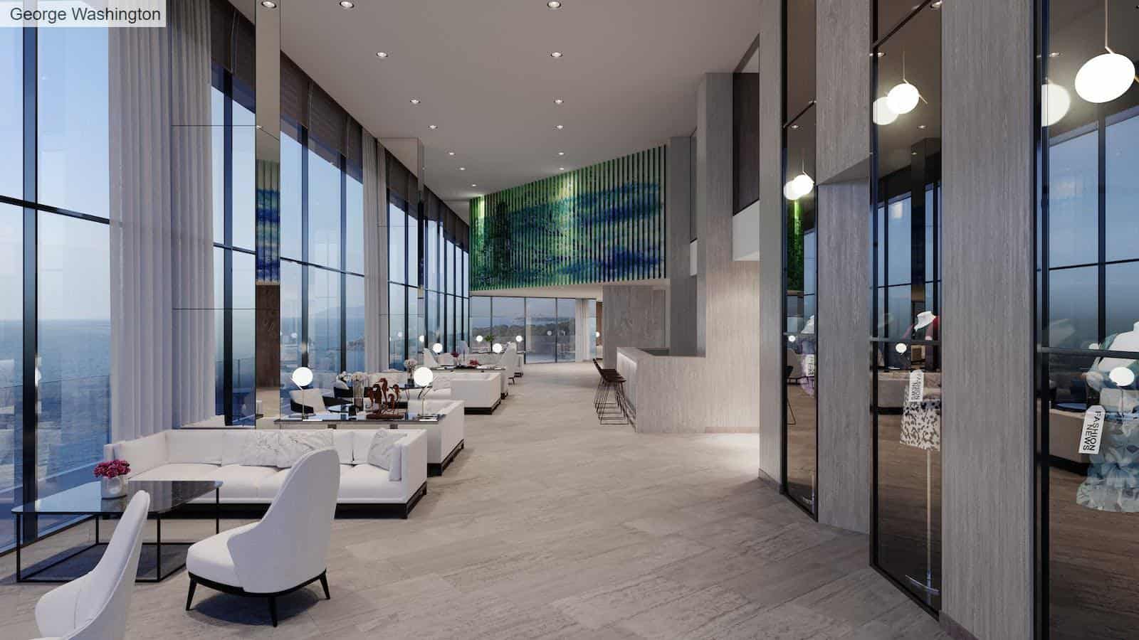 White Sofas Inside Building