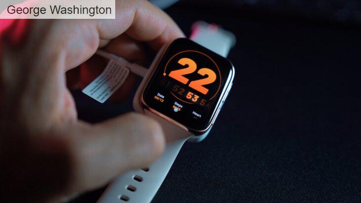 silver aluminum case apple watch with white sport band